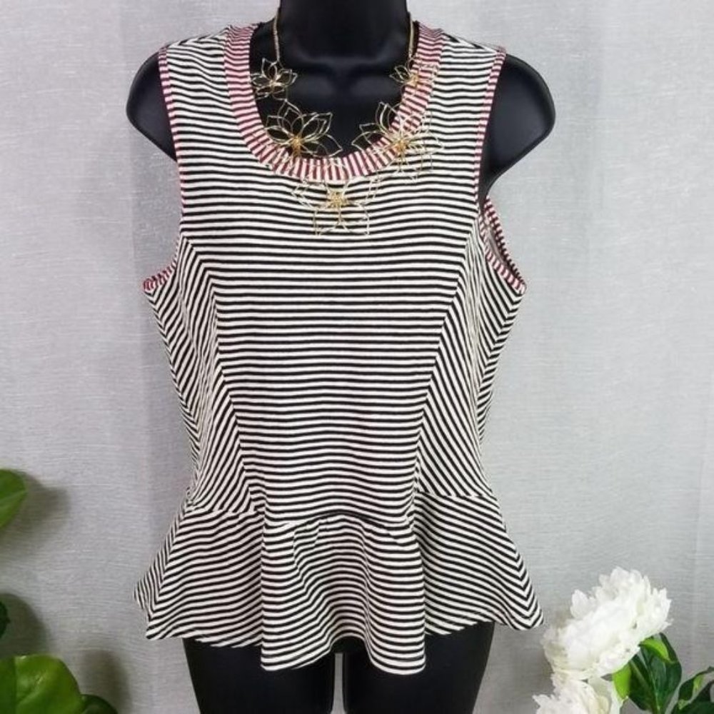 Anthropologie Dolan striped peplum top